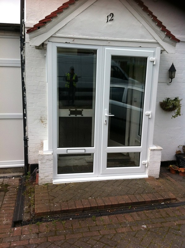 uPVC French doors fitted as front entrance in Leighton Buzzard